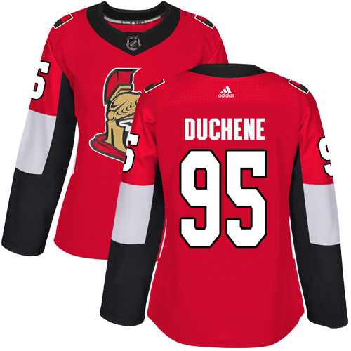 Adidas Ottawa Senators #95 Matt Duchene Red Home Authentic Women Stitched NHL Jersey